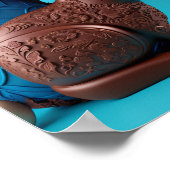 Chocolade paashaas en eieren poster (Hoek)