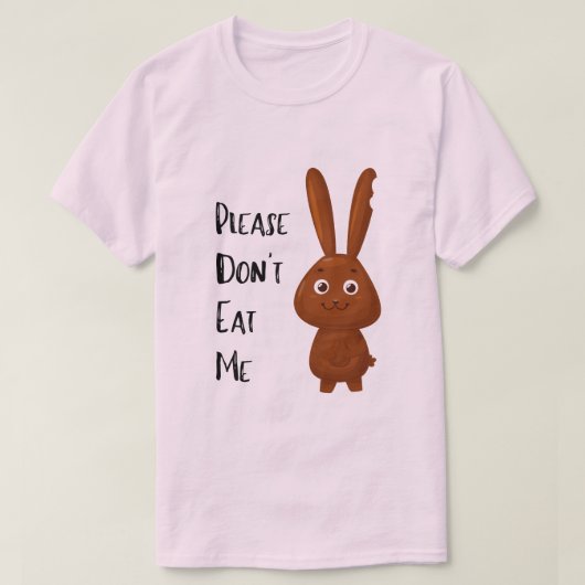 Chocolade paashaas grappig T-shirt (Design voorkant)
