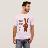 Chocolade paashaas grappig T-shirt (Voorkant volledig)