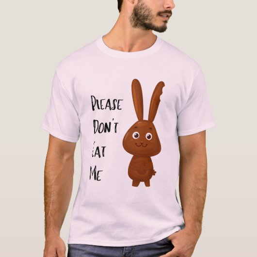Chocolade paashaas grappig T-shirt (Voorkant)
