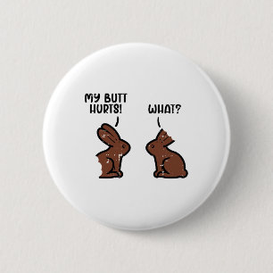Chocolade Paashaas Grappige Konijn Konijn Snoep Ronde Button 5,7 Cm