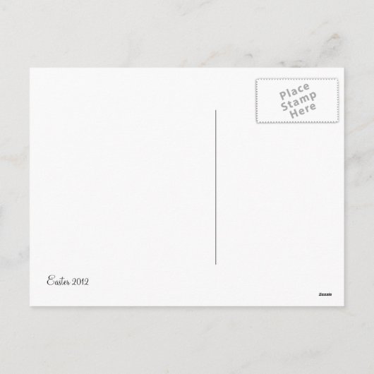 Chocolade paashaas met houding feestdagenkaart (Achterkant)