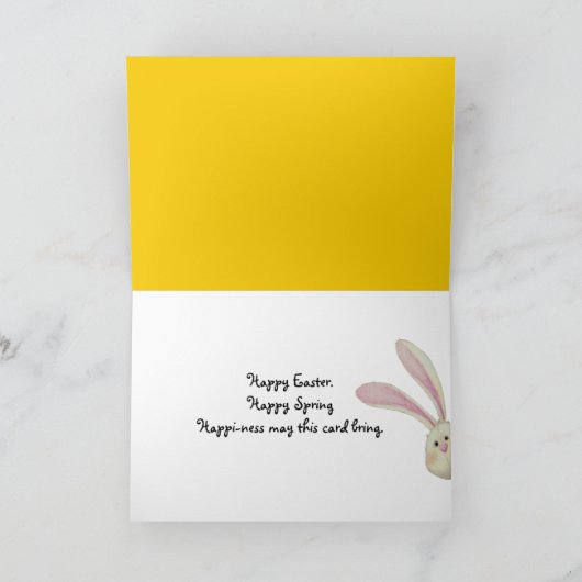 chocolade paashaas op Gingham Feestdagen Kaart (Binnen)