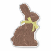 Chocolade Paashaas Sticker (Voorkant)