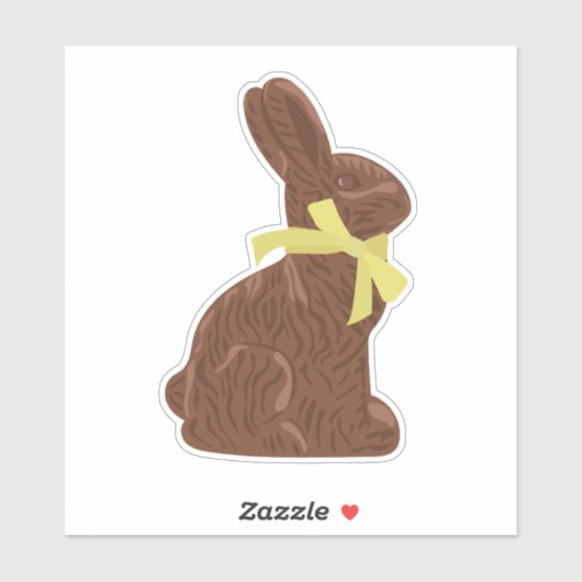 Chocolade Paashaas Sticker (Vel)