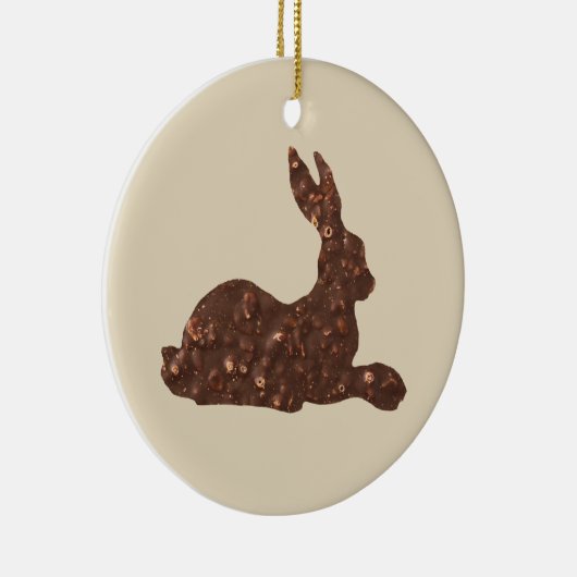 Chocolade, paaskonijn-Ornament Keramisch Ornament (Rechts)