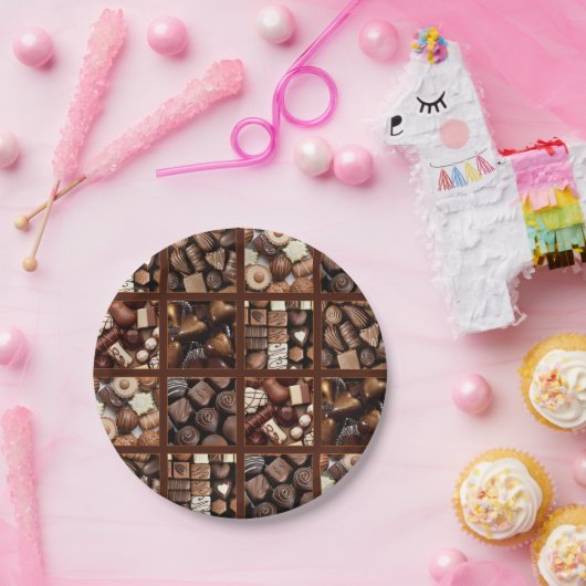 chocolade papieren bordje (Feest)