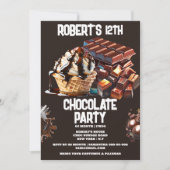 Chocolade partij ijs wafel sundae dessert kaart (Voorkant)