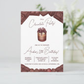 Chocolade Party, Dood door Chocolate Birthday Part Kaart (Staand voorkant)