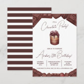 Chocolade Party, Dood door Chocolate Birthday Part Kaart (Voorkant / Achterkant)