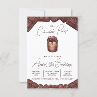 Chocolade Party, Dood door Chocolate Birthday Part Kaart
