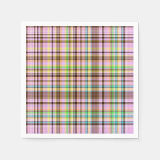 Chocolade Pastels Pset 12-PAPIER NAPKINS Servetten (Voorkant)