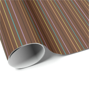 Chocolade Pastels Stripes 12-Gift Wrapping Paper Cadeaupapier