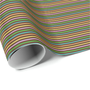 Chocolade Pastels Stripes 32-Gift wrapping Paper Cadeaupapier