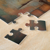 Chocolade Patchwork Abstract Legpuzzel (Zijkant)