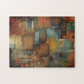Chocolade Patchwork Abstract Legpuzzel (Horizontaal)