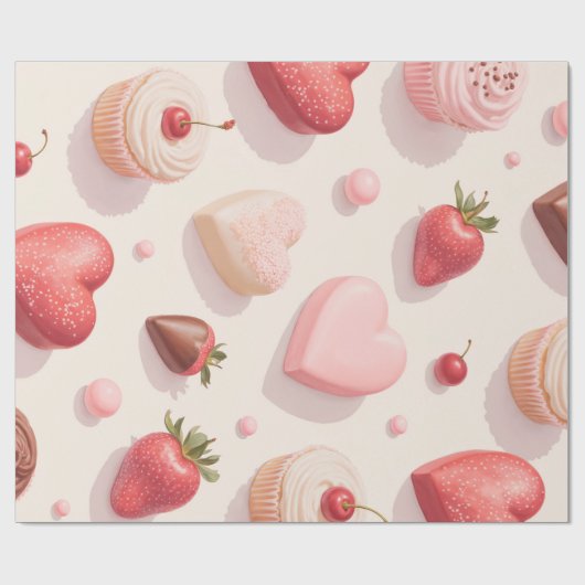 chocolade patroon Wikkelpapier Cadeaupapier (Vlak)