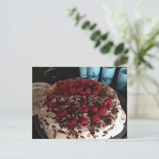 Chocolade Pavlova Briefkaart (Staand voorkant)