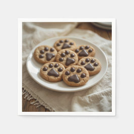 Chocolade Pawprint Cookies Servet