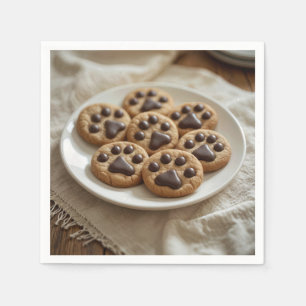 Chocolade Pawprint Cookies Servet