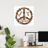 Chocolade Peace Sign Poster (Thuiskantoor)