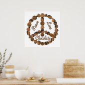 Chocolade Peace Sign Poster (Keuken)