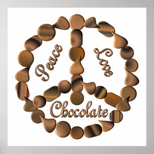 Chocolade Peace Sign Poster