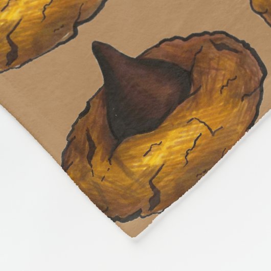 Chocolade Peanut Butter Blossom Cookie Bakery Food Fleece Deken (Hoek)