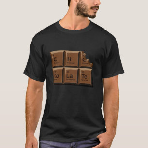 Chocolade Periodiek Systeem Element Grappige Chemi T-shirt