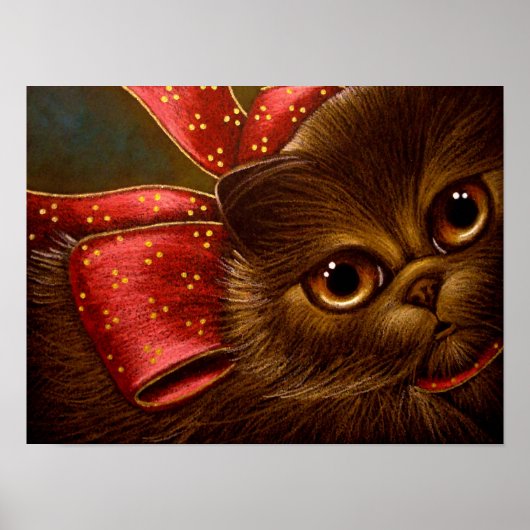 CHOCOLADE PERZISCHE KAT POSTER (Voorkant)