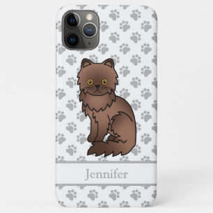 Chocolade Perzische Mopshond Cute Cartoon Kat & Na Case-Mate iPhone Case