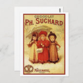 chocolade Ph. Suchard Ad Briefkaart (Voorkant / Achterkant)