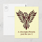 Chocolade Phoenix Briefkaart (Voorkant / Achterkant)