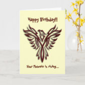 Chocolade Phoenix verjaardagskaart Kaart (Gele Bloem)