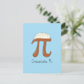 Chocolade Pi Cute Wiskunde Pi Day Briefkaart (Staand voorkant)