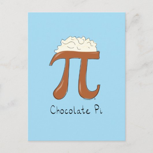Chocolade Pi Cute Wiskunde Pi Day Briefkaart (Voorkant)