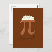 Chocolade Pi Cute Wiskunde Pi Day Briefkaart (Voorkant / Achterkant)