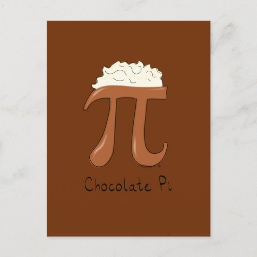 Chocolade Pi Cute Wiskunde Pi Day Briefkaart (Voorkant)