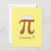 Chocolade Pi Cute Wiskunde Pi Day Briefkaart (Voorkant / Achterkant)