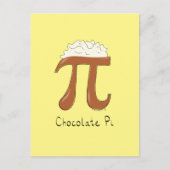 Chocolade Pi Cute Wiskunde Pi Day Briefkaart (Voorkant)