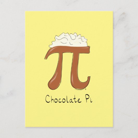 Chocolade Pi Cute Wiskunde Pi Day Briefkaart (Voorkant)