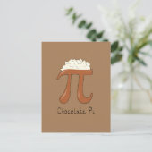 Chocolade Pi Cute Wiskunde Pi Day Briefkaart (Staand voorkant)