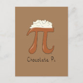 Chocolade Pi Cute Wiskunde Pi Day Briefkaart (Voorkant)