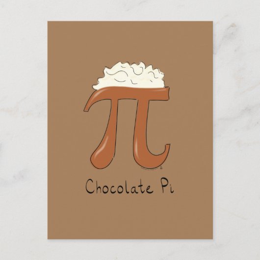 Chocolade Pi Cute Wiskunde Pi Day Briefkaart (Voorkant)
