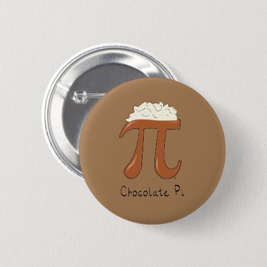 Chocolade Pi Cute Wiskunde Pi Day Button Pin (Voorkant /achterkant)