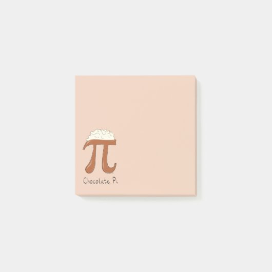 Chocolade Pi Cute Wiskunde Pi Day Notes (Voorkant)