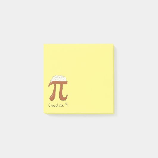 Chocolade Pi Cute Wiskunde Pi Day Notes (Voorkant)
