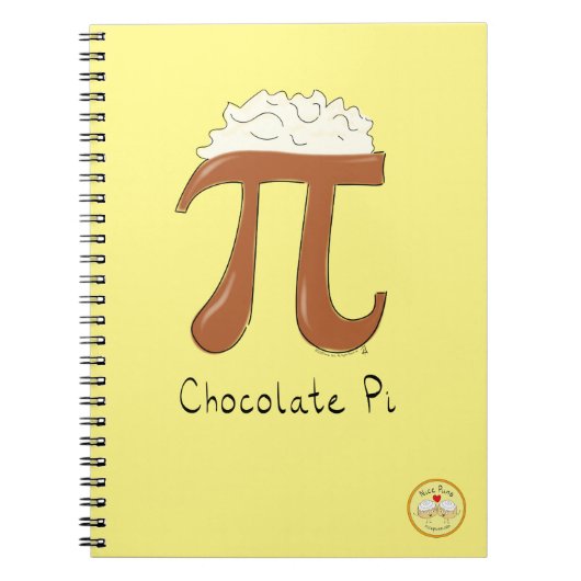 Chocolade Pi Cute Wiskunde Pi Day Notitieboek (Voorkant)