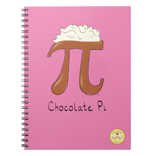 Chocolade Pi Cute Wiskunde Pi Day Notitieboek (Voorkant)