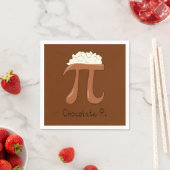 Chocolade Pi Cute Wiskunde Pi Day Party Napkins Servet (Insitu)